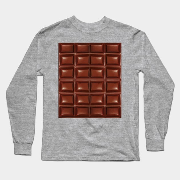 Chocolate bar for chocoholics   Delicious sweet milk chocolate Long Sleeve T-Shirt by Artonmytee